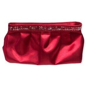 Lancome Paris Vintage Satin Sequence Make Up Bag